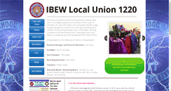 Desktop Screenshot of ibew1220.com